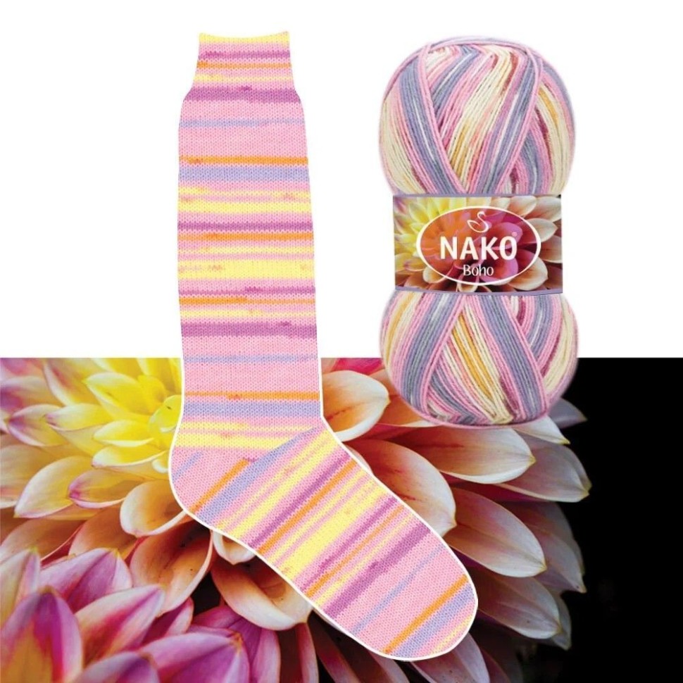 Boho Nako - 82135 (розовый/лимон/сирень)