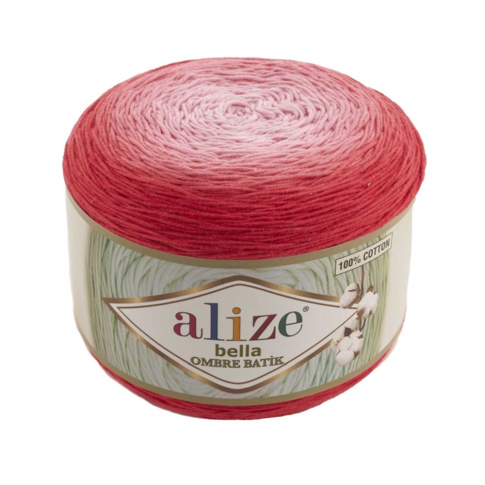 BELLA OMBRE BATIK Alize - 7404 (красн)
