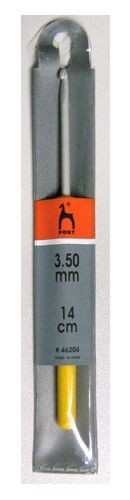 Крючок вязальный с пластиковой ручкой 14 см. (Pony)  арт.46204