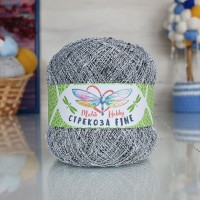 Стрекоза файн - 178 (белый с серебр. и черным люреском)