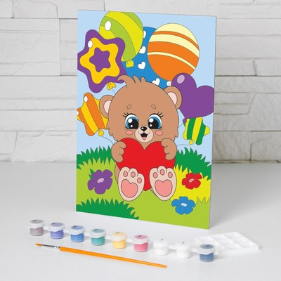 Картина по номерам «Мишутка» 20 × 28,5 см