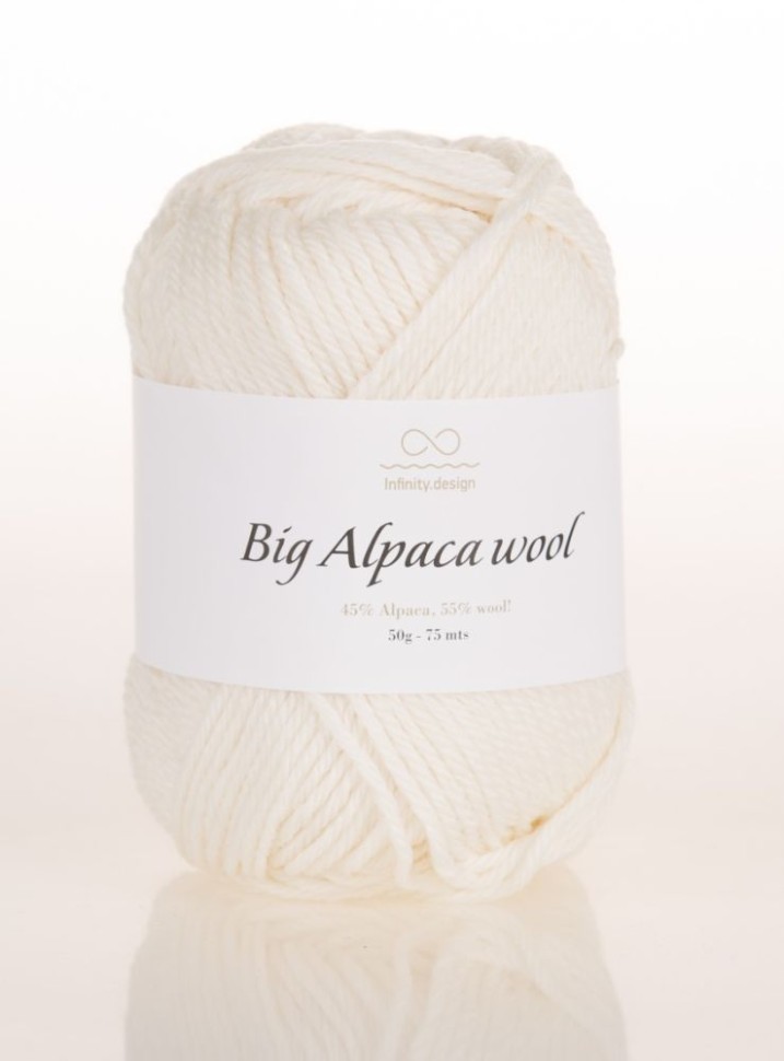 Пряжа BIG Alpaca Wool (INFINITY) 1002  крем