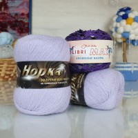 Набор Пух норки и пайетки - 37 (821+146) (сиреневый с черными пайетками)