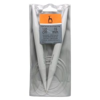 49871 Спицы вязальные круговые 15,00мм*120см, пластик PONY