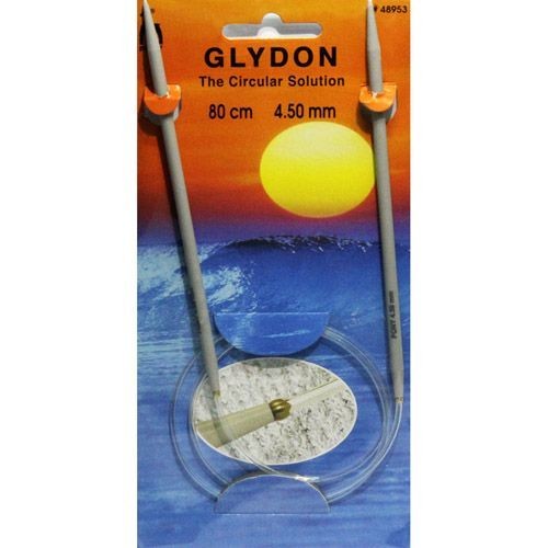 48953 Спицы GLYDON круговые 4,50 мм/ 80 см, пластик PONY
