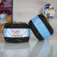 Стрекоза - 007# (черный с золотым люрексом)