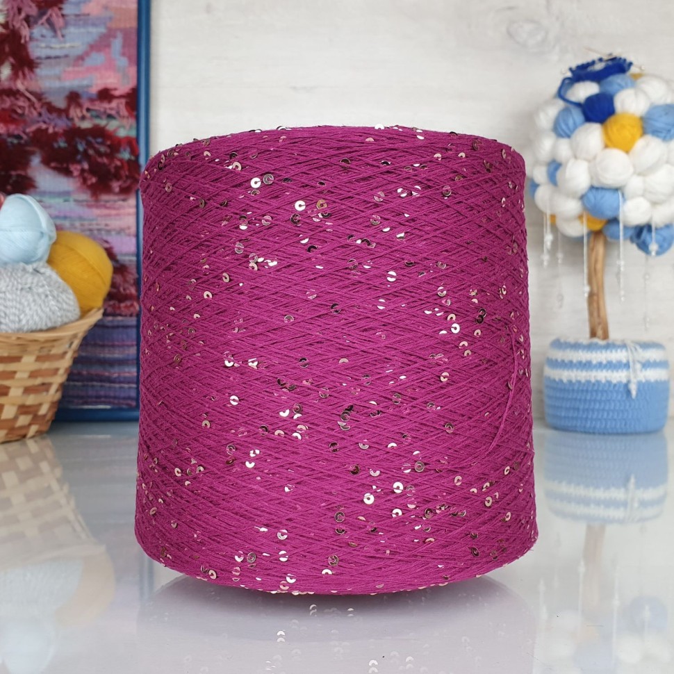 Kolibri с пайетками - 032 (тем.мальва с золот.пайет)