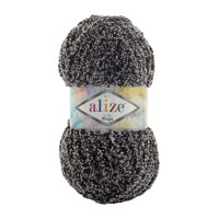 Softy mega, Alize - 799 (черно-белый)