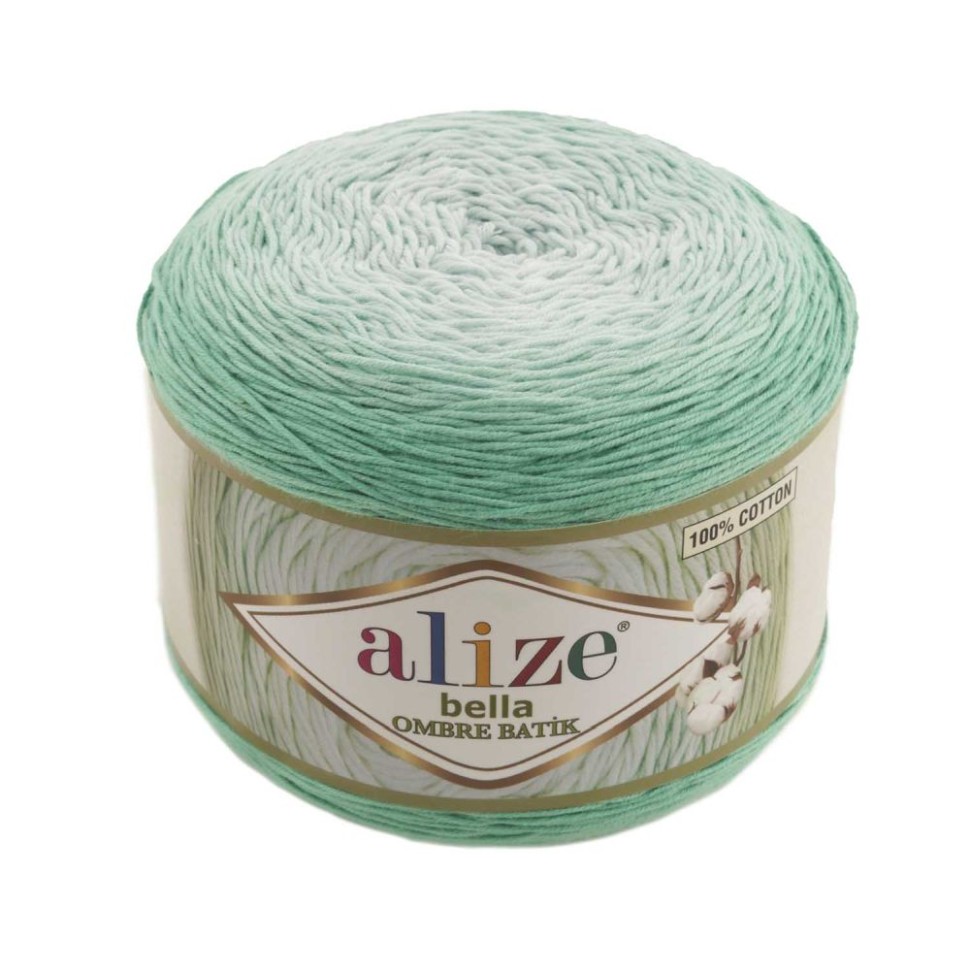BELLA OMBRE BATIK Alize - 7408 (св.салат)