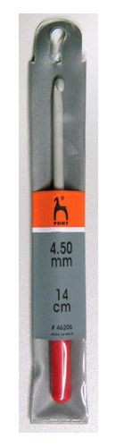 Крючок вязальный с пластиковой ручкой 14 см. (Pony)  арт.46206
