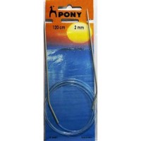 50401 Спицы круговые 2,00 мм/ 120 см, алюминий PONY