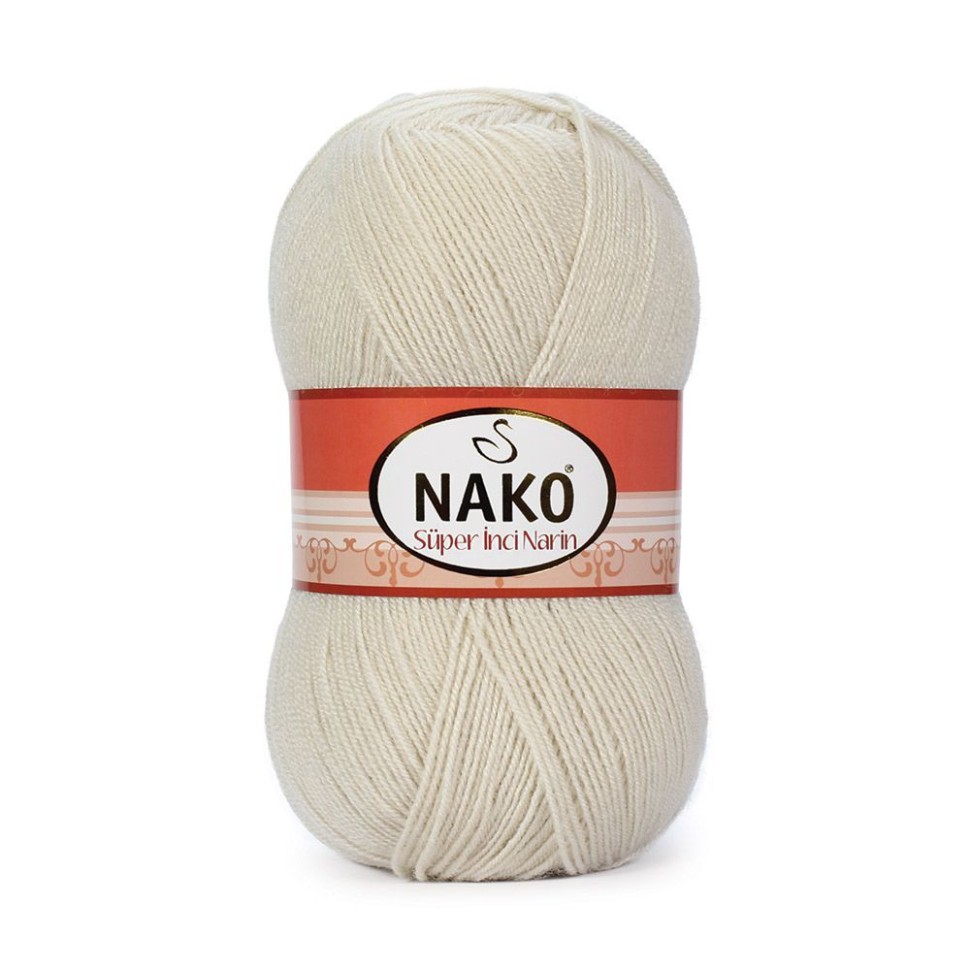 Пряжа Super Inci Narin, Nako - 6383 (слоновая кость)