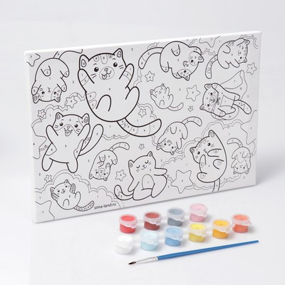 Картина по номерам «Парящие котята» 20 × 30 см