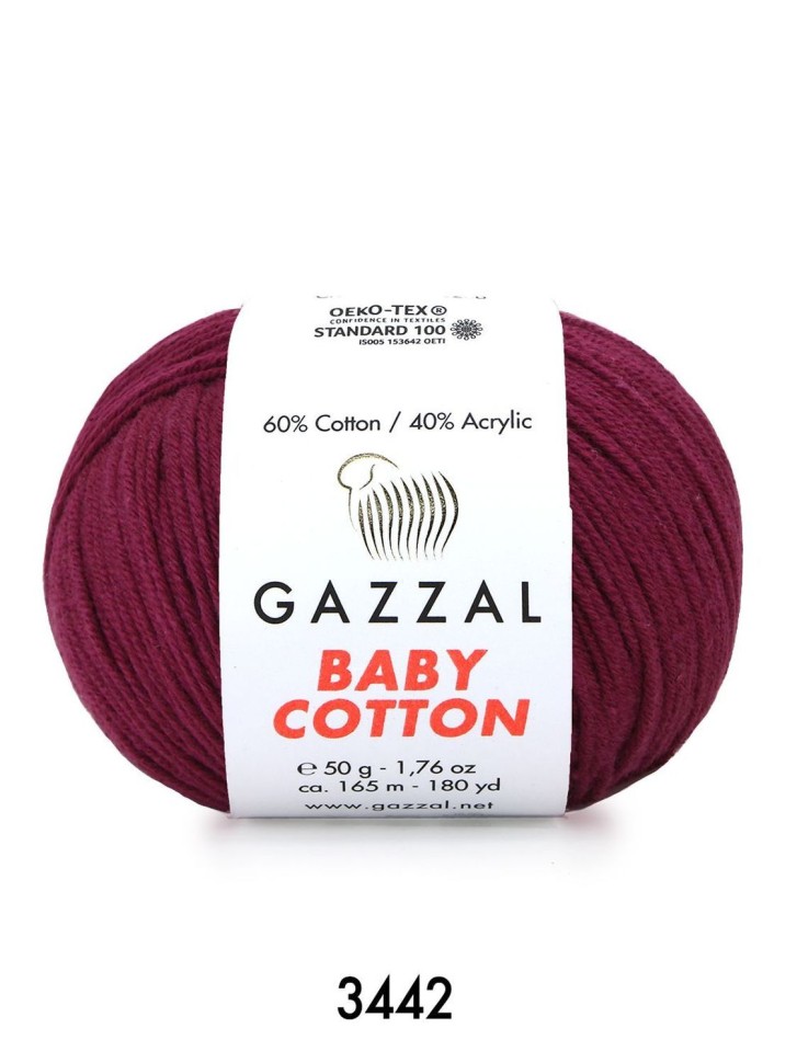 BABY COTTON (Gazzal) - 3442 (бордо)