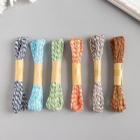 Тесьма декоративная бумага &quot;Полоски&quot; намотка 10 метров набор 12 шт МИКС 21х14х2 см