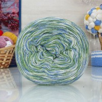 Ангорка меланж Рассказовская - 41 (зелен/белый/голуб)