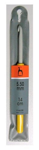 Крючок вязальный с пластиковой ручкой 14 см. (Pony)  арт.46208