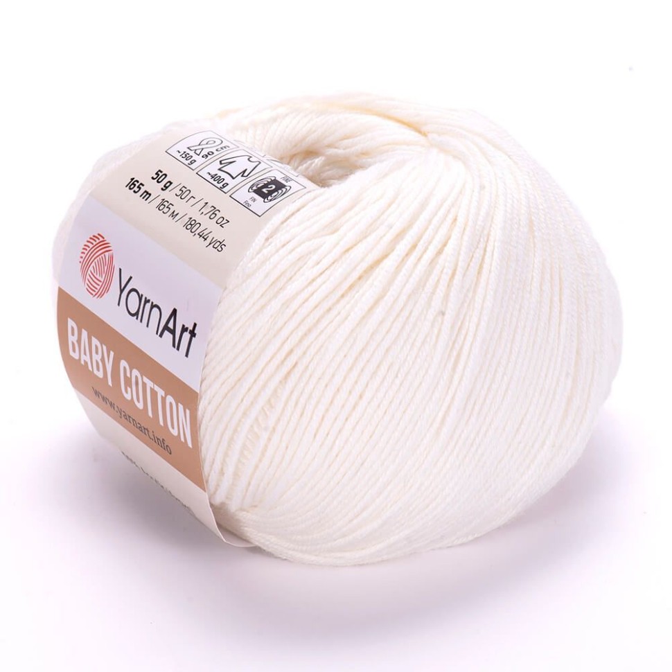 Пряжа Baby Cotton YarnArt - 401 (кремовый)