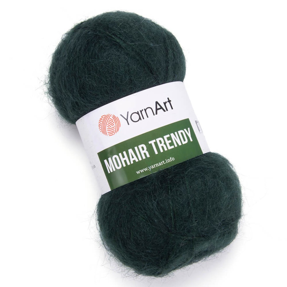 Пряжа Mohair Trendy YarnArt - 108 (тем.зеленый)