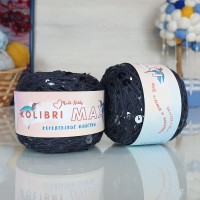 Колибри макси королевские пайетки - 086 (тем.графит с блестящими пайетками)
