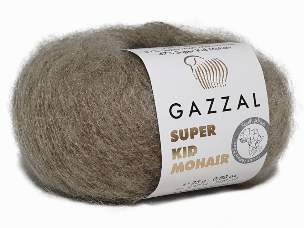 SUPER KID MOHAIR (Gazzal) - 64407 (серо-бежевый)