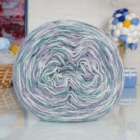 Ангорка меланж Рассказовская - 64 (бел/ментол/т.сирень)