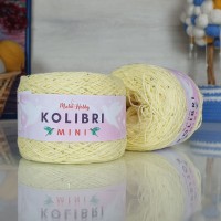 Колибри мини - 015 (св.желтый с золотыми пайетками)