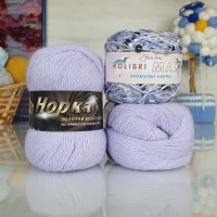 Набор Пух норки и пайетки - 42 (821+AV011) (сиреневый с серебряными  пайетками)