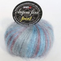 Ангора фине принт (Сеам) - 843 (бирюза/серый бруснич)