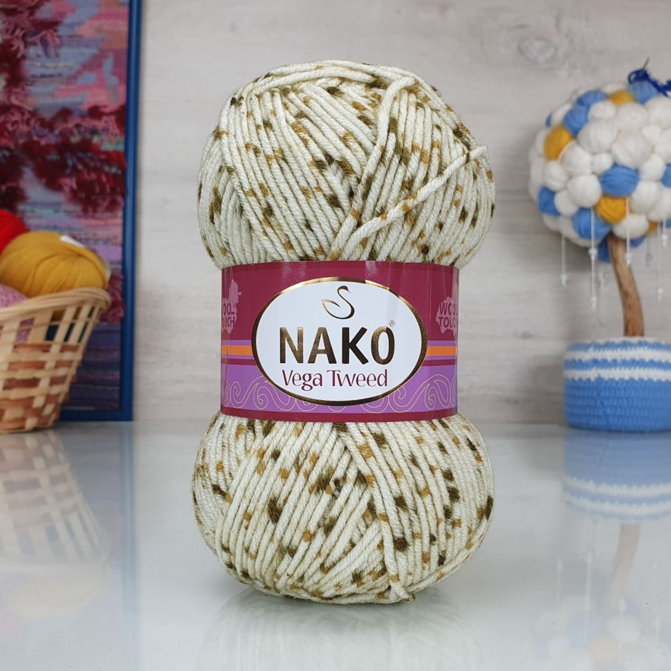 Пряжа Vega Tweed, Nako - 35017 (молочный)