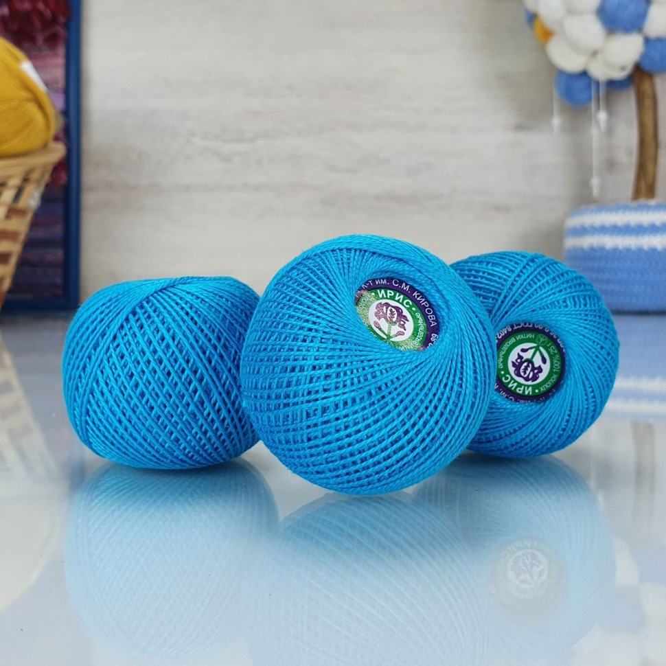 Ирис набор 4 шт по 20 г - 3010 (яркая бирюза)