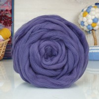 Полутонкая шерсть (для валяния) - 484 (баклажан)