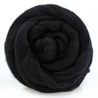 Тонкая шерсть (для валяния) - 02 (черный)