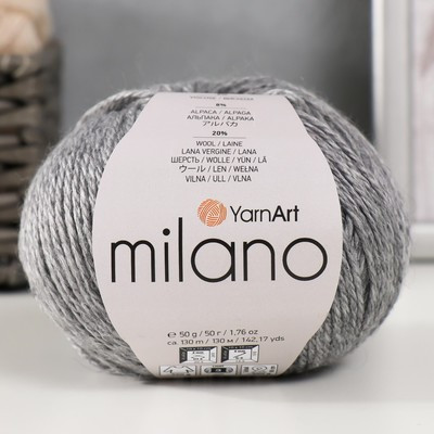 Пряжа "Milano"  8%альпака, 20%шерсть, 8%вискоза, 64%акрил 130м/50гр (868)