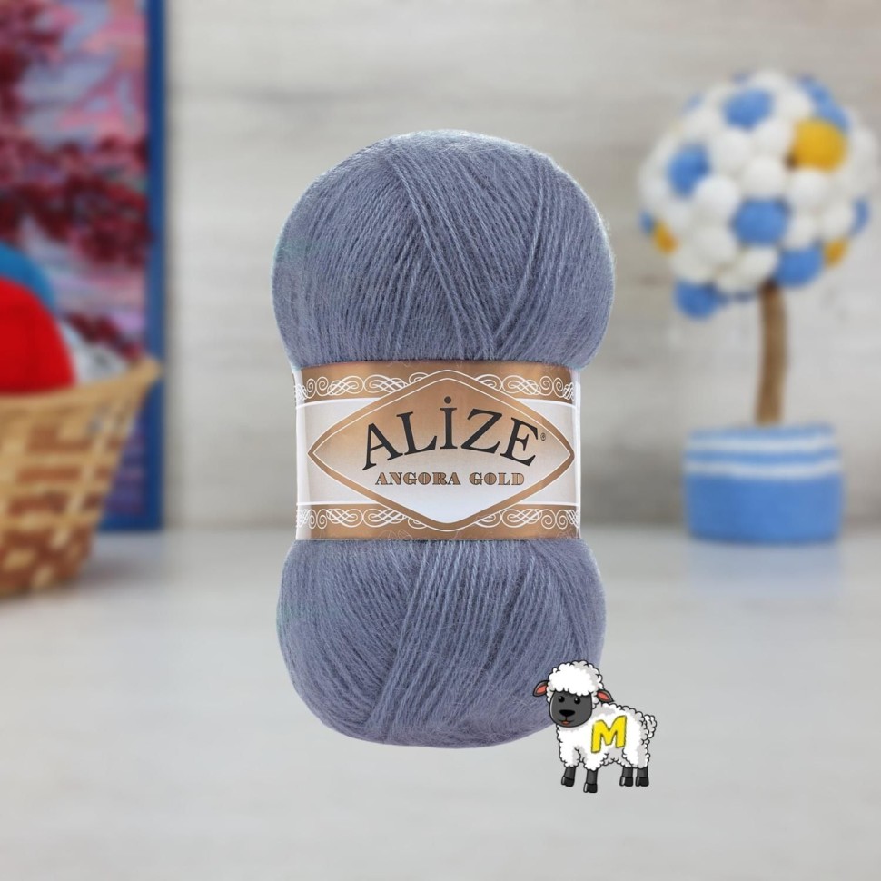 Angora Gold - 203 (джинсовый меланж)