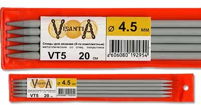 Спицы Visantia 5-ти компл. VT5 металл со спец.покрытием  20 см   4.5 мм.