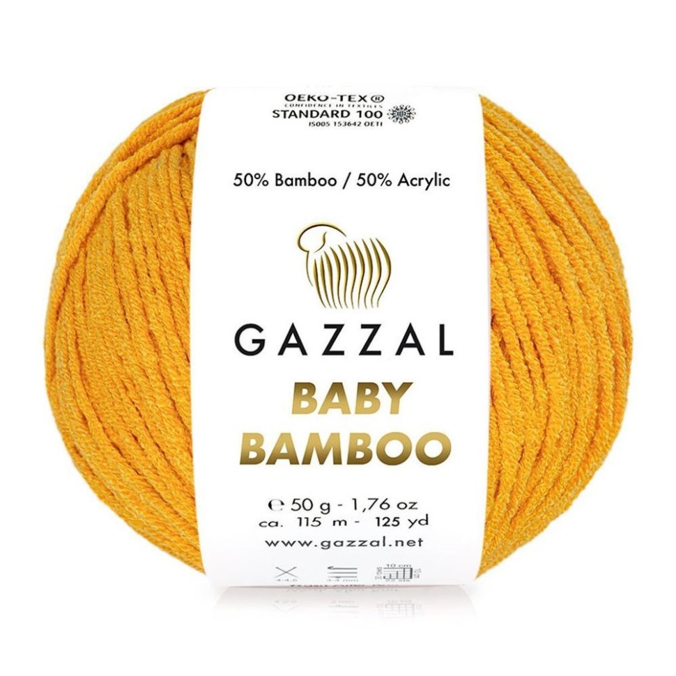 Пряжа Baby Bamboo, Gazzal - 95205 (желток)
