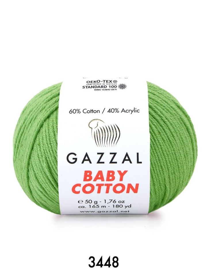 BABY COTTON (Gazzal) - 3448 (зел.яблоко)