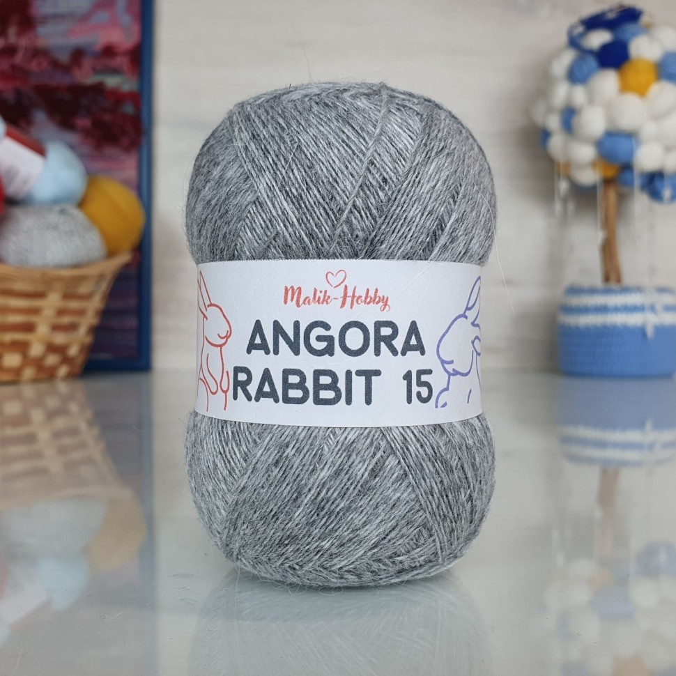 Angora Rabbit 15 - 009 (серый меланж)