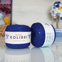 Kolibri с пайетками - 040 (синий с блест.пайетками)