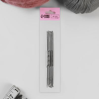 Набор двухсторонних крючков для вязания, 13 см, диаметр 0,5-3 мм МИКС, 5 шт