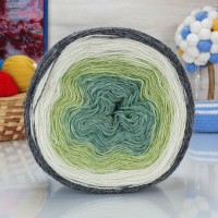 Ангорка колор - 11-1 (сер-бел-зелен)