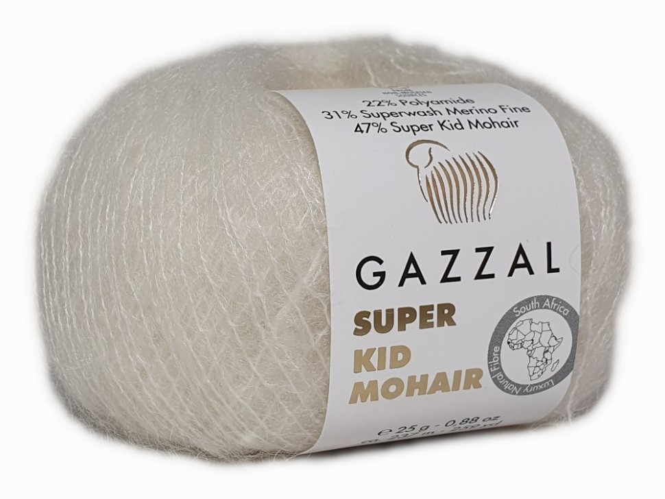 SUPER KID MOHAIR (Gazzal) - 64414 (молочный)