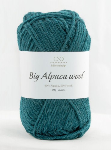 Пряжа BIG Alpaca Wool (INFINITY) 6765  зел.мор.волна