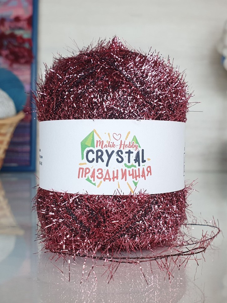 Crystal праздничная M&H - 061 (брусника с люрексом)