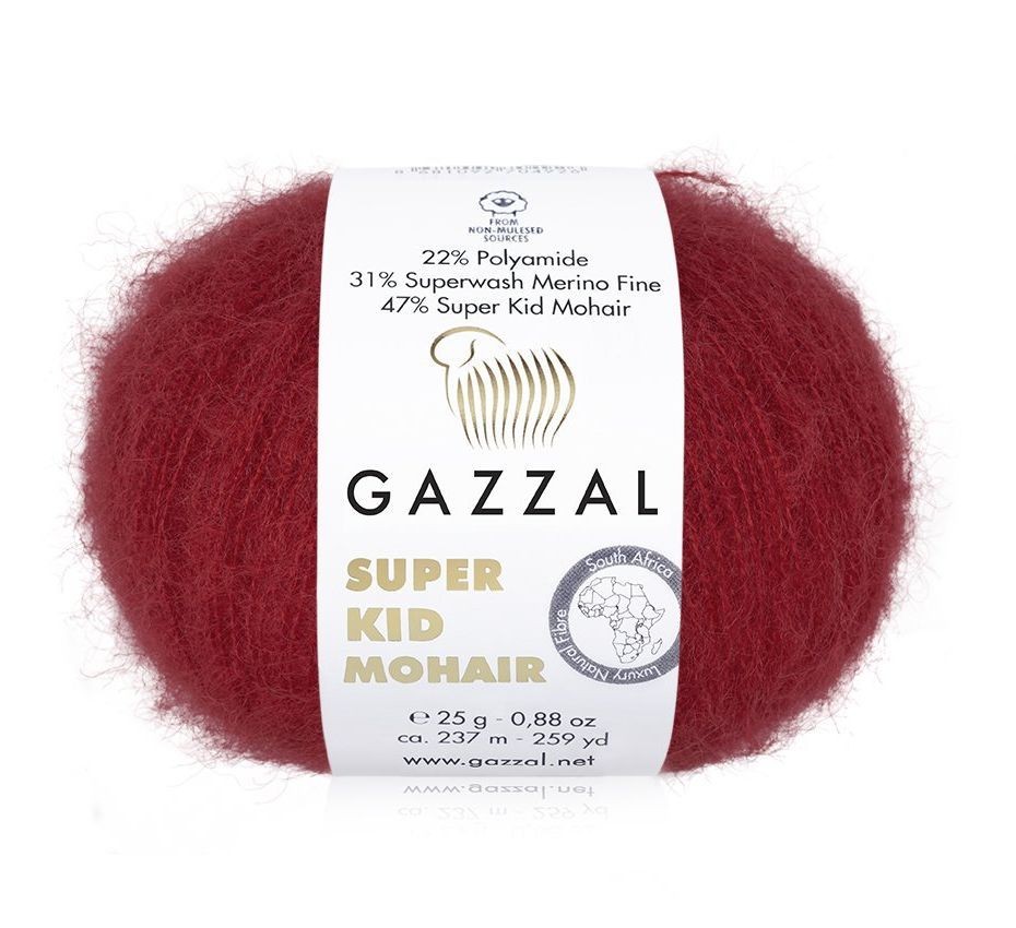 SUPER KID MOHAIR (Gazzal) - 64416 (красный)