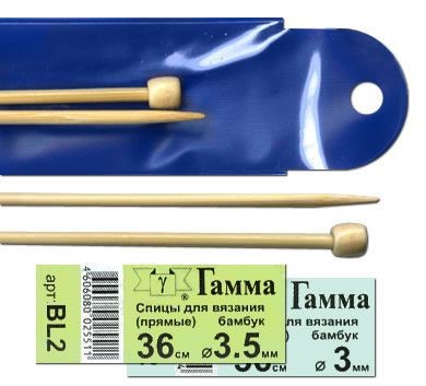 прямые BL2 бамбук d 3.0 мм  35-36 см GAMMA