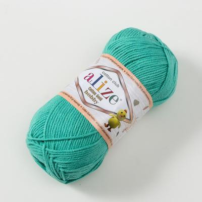 Пряжа "Cotton Gold Hobby" 55% хлопок, 45% акрил 165м/50гр (610 нефрит)