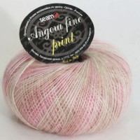 Ангора фине принт (Сеам) - 205 (розовый принт)