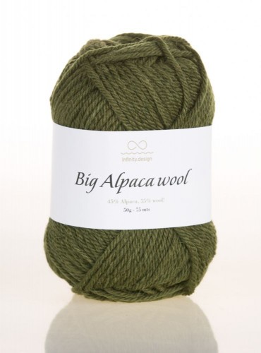 Пряжа BIG Alpaca Wool (INFINITY) 9573  тем.хаки
